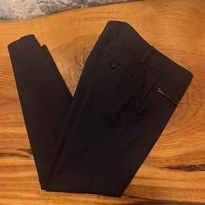 Ann Taylor Ankle Dress Pants with Faux Leather Zip Pockets